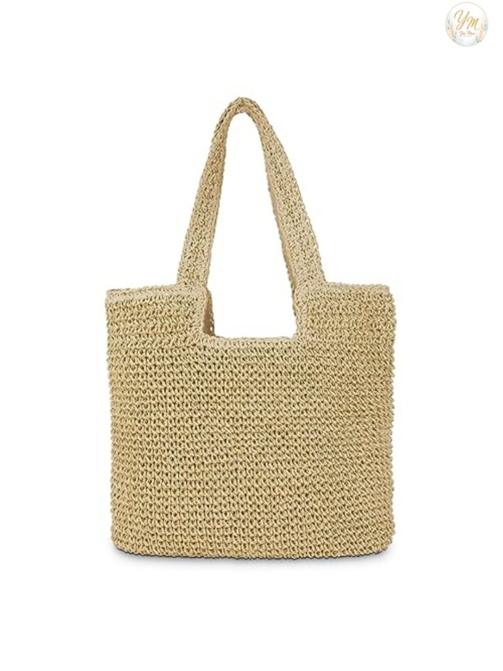 Straw Beach Tote Bag Large Woven Boho Summer Handbag